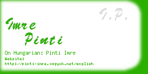 imre pinti business card